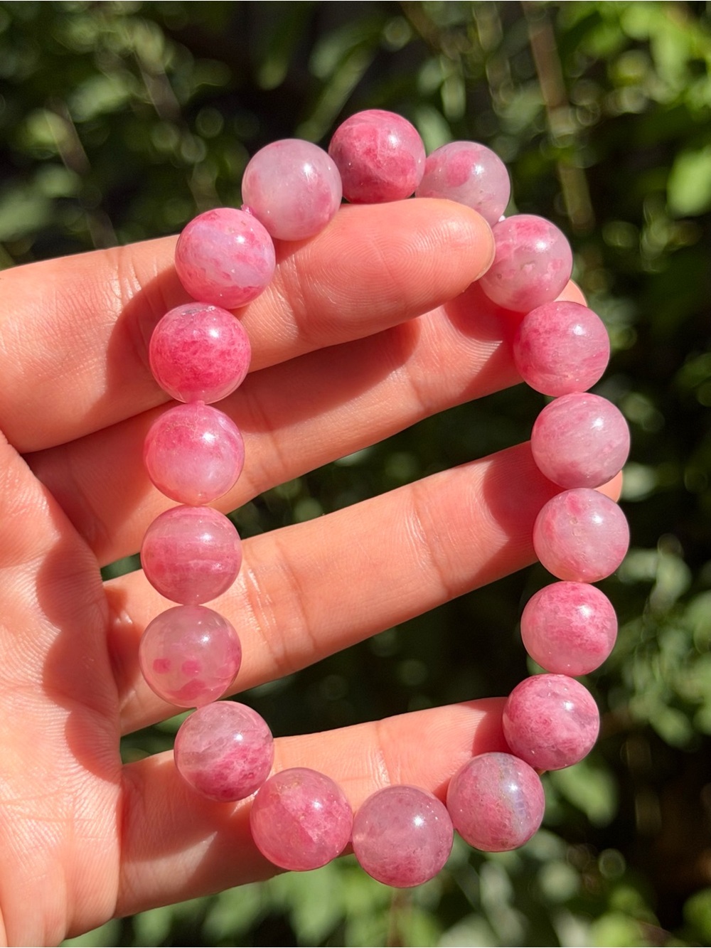 Pink Beaded Stretch Bracelet Palo